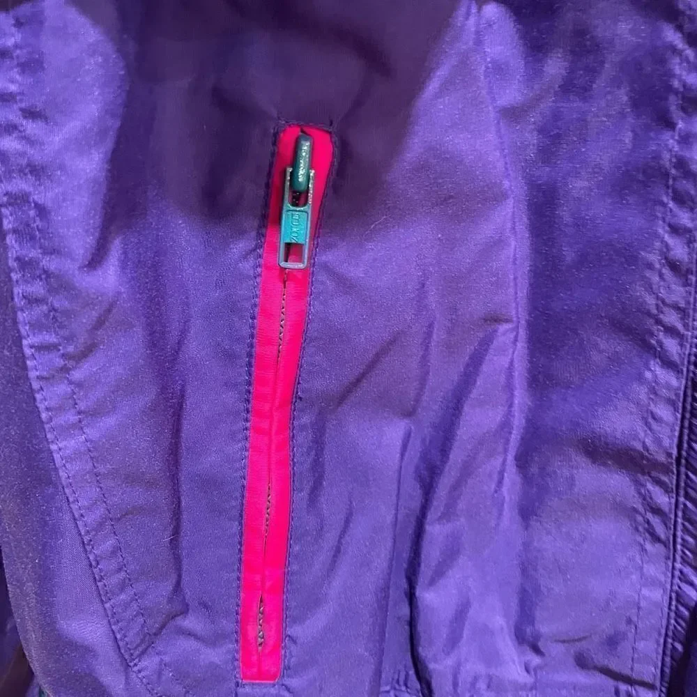 American Vintage Windbreaker Women’s L Full Zip 80s Flashdance Psychedelic